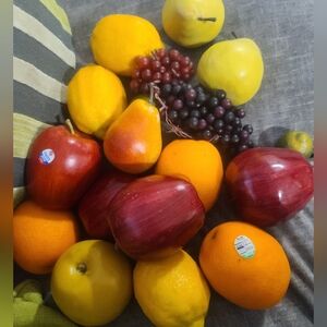 Vibrant Fruit Collection, High Quality Fake, Plastic And Wood